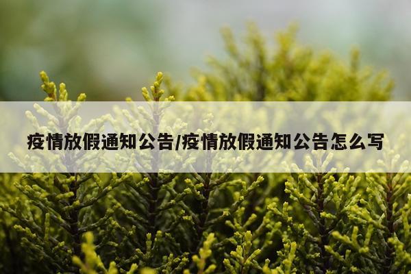 疫情放假通知公告/疫情放假通知公告怎么写