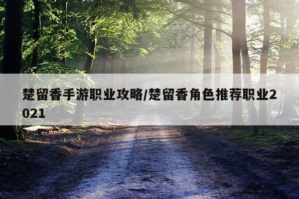 楚留香手游职业攻略/楚留香角色推荐职业2021