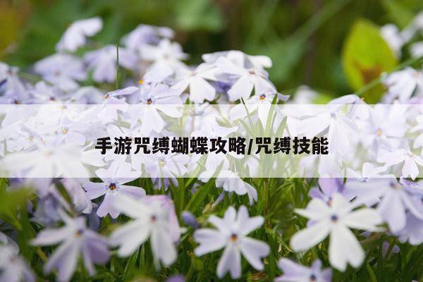 手游咒缚蝴蝶攻略/咒缚技能