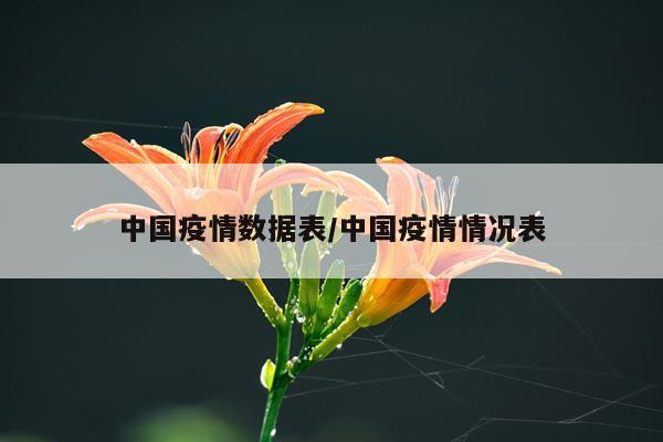 中国疫情数据表/中国疫情情况表