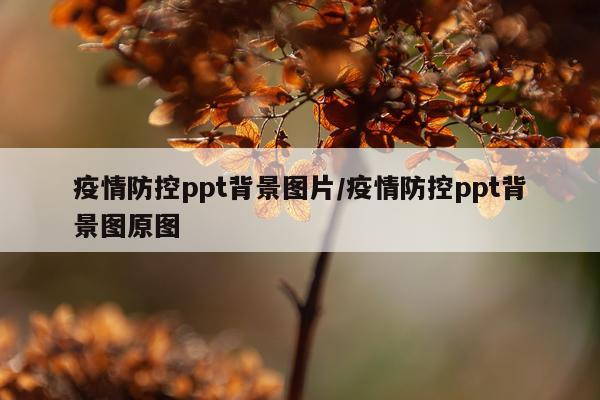 疫情防控ppt背景图片/疫情防控ppt背景图原图