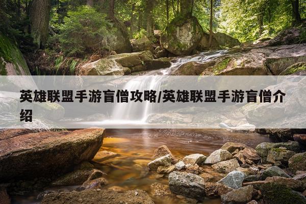 英雄联盟手游盲僧攻略/英雄联盟手游盲僧介绍