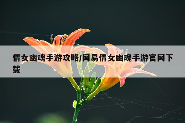 倩女幽魂手游攻略/网易倩女幽魂手游官网下载