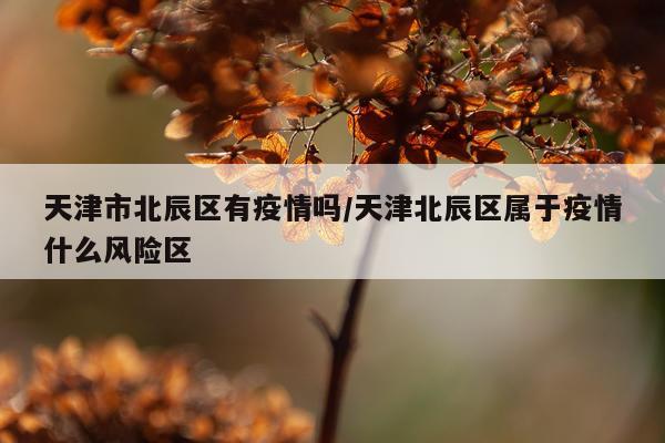 天津市北辰区有疫情吗/天津北辰区属于疫情什么风险区