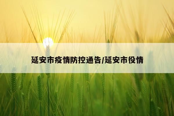 延安市疫情防控通告/延安市役情