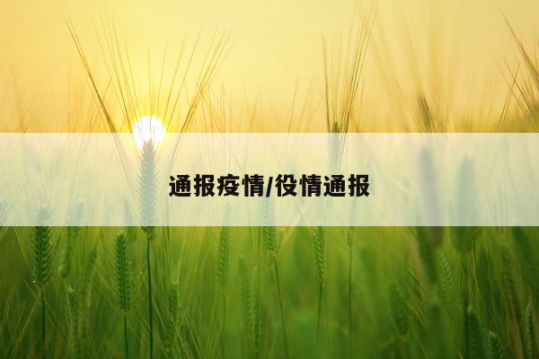 通报疫情/役情通报