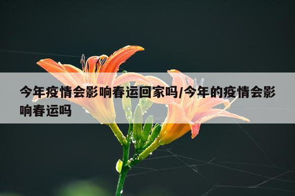 今年疫情会影响春运回家吗/今年的疫情会影响春运吗