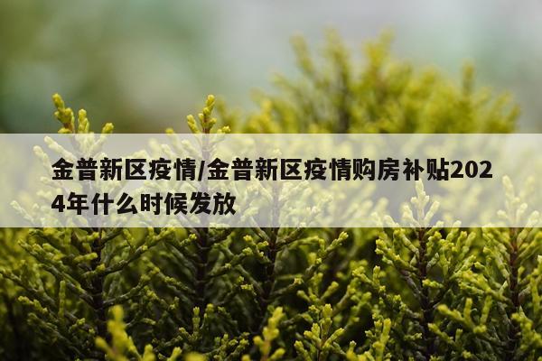 金普新区疫情/金普新区疫情购房补贴2024年什么时候发放