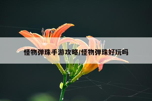 怪物弹珠手游攻略/怪物弹珠好玩吗