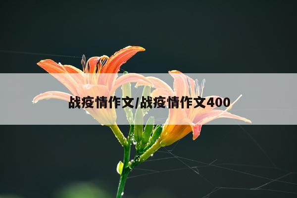 战疫情作文/战疫情作文400