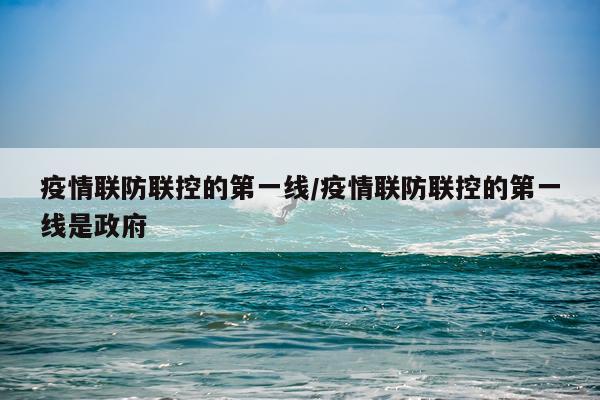 疫情联防联控的第一线/疫情联防联控的第一线是政府