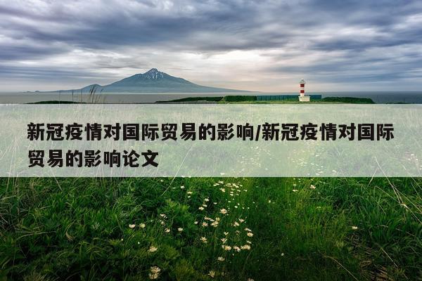 新冠疫情对国际贸易的影响/新冠疫情对国际贸易的影响论文