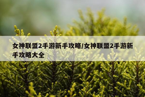 女神联盟2手游新手攻略/女神联盟2手游新手攻略大全