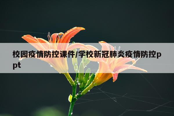 校园疫情防控课件/学校新冠肺炎疫情防控ppt