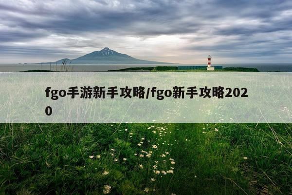 fgo手游新手攻略/fgo新手攻略2020