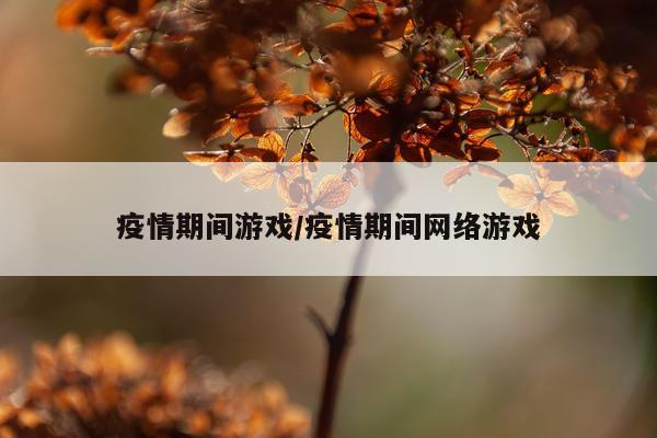 疫情期间游戏/疫情期间网络游戏