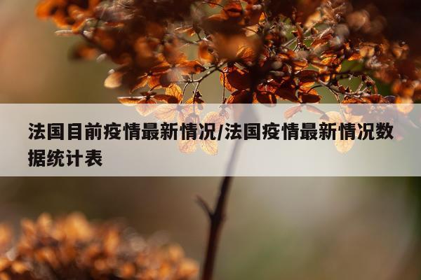 法国目前疫情最新情况/法国疫情最新情况数据统计表