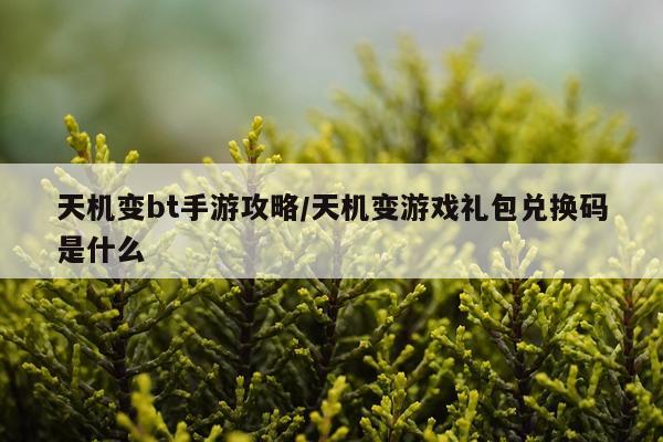 天机变bt手游攻略/天机变游戏礼包兑换码是什么