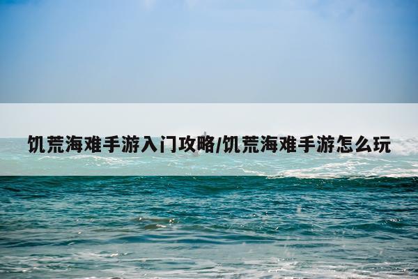 饥荒海难手游入门攻略/饥荒海难手游怎么玩