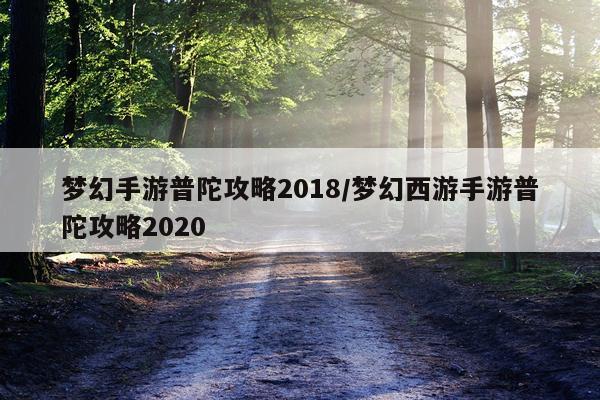 梦幻手游普陀攻略2018/梦幻西游手游普陀攻略2020