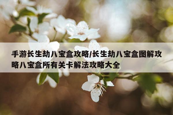 手游长生劫八宝盒攻略/长生劫八宝盒图解攻略八宝盒所有关卡解法攻略大全