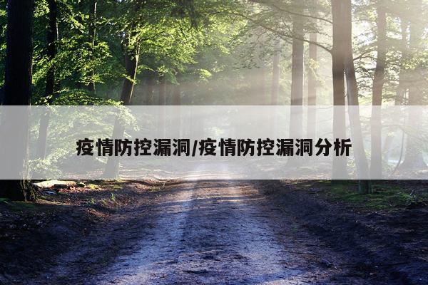 疫情防控漏洞/疫情防控漏洞分析