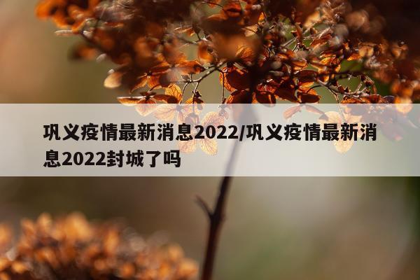 巩义疫情最新消息2022/巩义疫情最新消息2022封城了吗