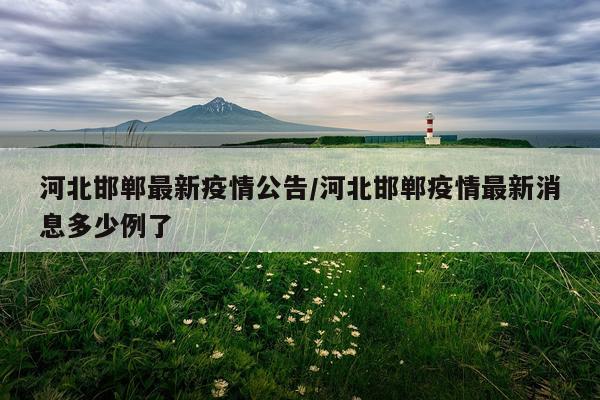 河北邯郸最新疫情公告/河北邯郸疫情最新消息多少例了