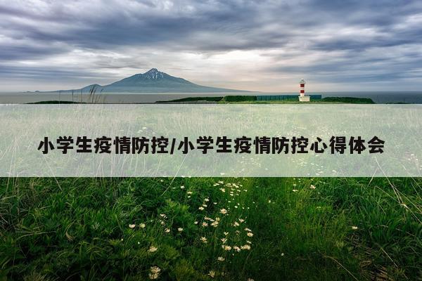 小学生疫情防控/小学生疫情防控心得体会
