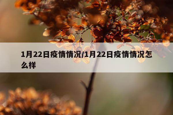 1月22日疫情情况/1月22日疫情情况怎么样