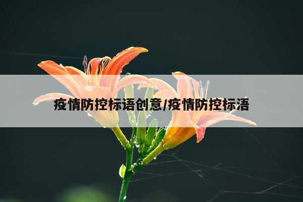 疫情防控标语创意/疫情防控标浯