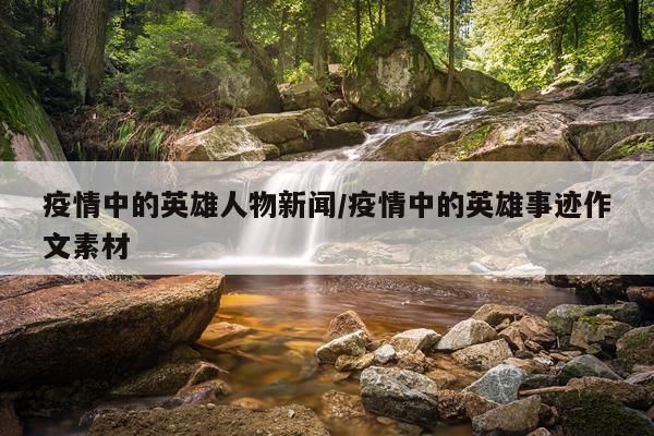 疫情中的英雄人物新闻/疫情中的英雄事迹作文素材