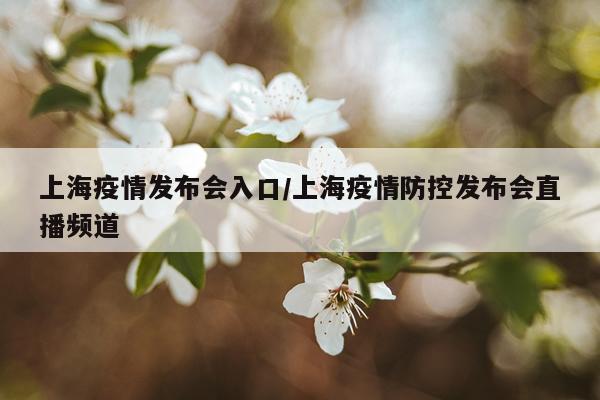 上海疫情发布会入口/上海疫情防控发布会直播频道