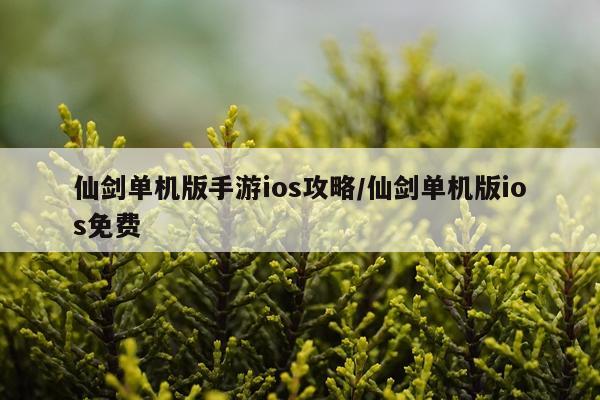 仙剑单机版手游ios攻略/仙剑单机版ios免费