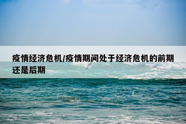 疫情经济危机/疫情期间处于经济危机的前期还是后期