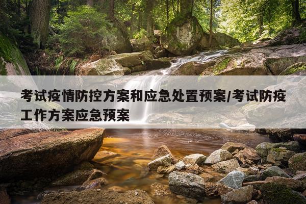 考试疫情防控方案和应急处置预案/考试防疫工作方案应急预案