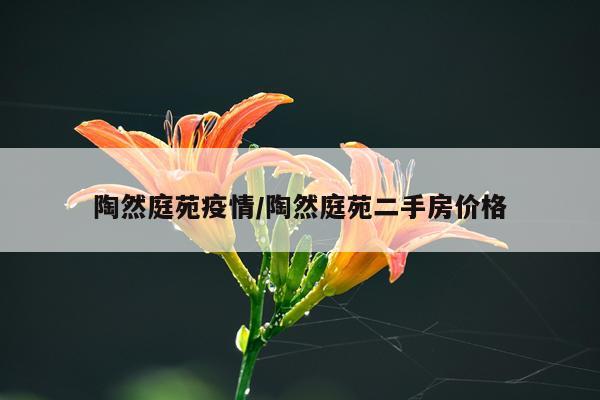 陶然庭苑疫情/陶然庭苑二手房价格
