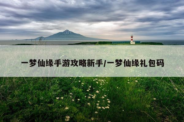 一梦仙缘手游攻略新手/一梦仙缘礼包码