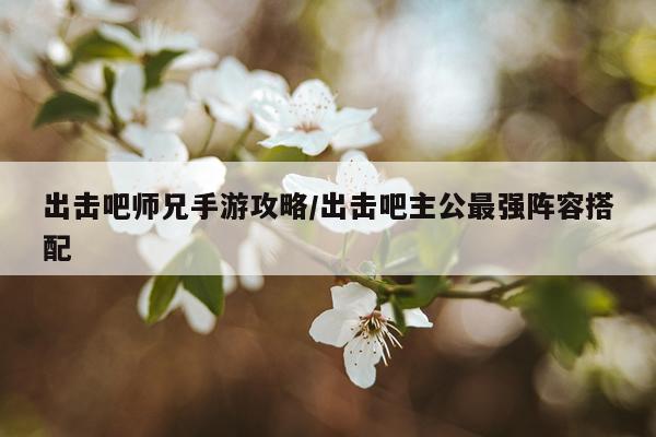 出击吧师兄手游攻略/出击吧主公最强阵容搭配