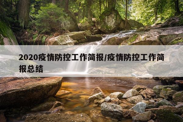 2020疫情防控工作简报/疫情防控工作简报总结