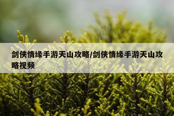 剑侠情缘手游天山攻略/剑侠情缘手游天山攻略视频