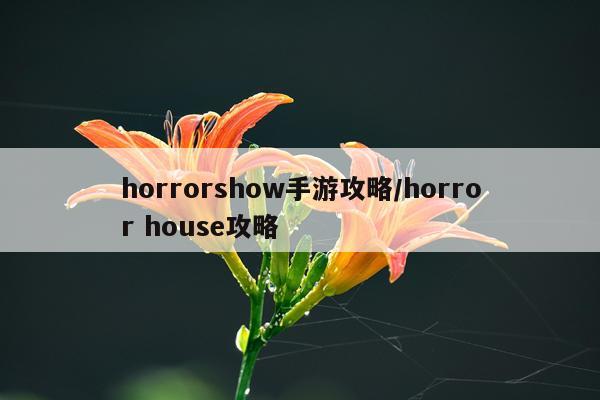 horrorshow手游攻略/horror house攻略