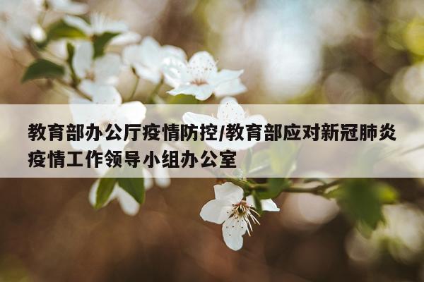 教育部办公厅疫情防控/教育部应对新冠肺炎疫情工作领导小组办公室