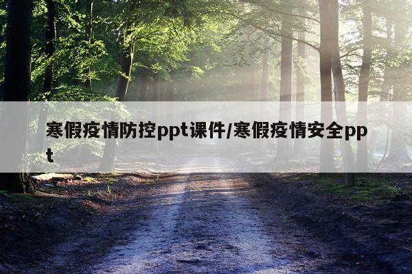 寒假疫情防控ppt课件/寒假疫情安全ppt