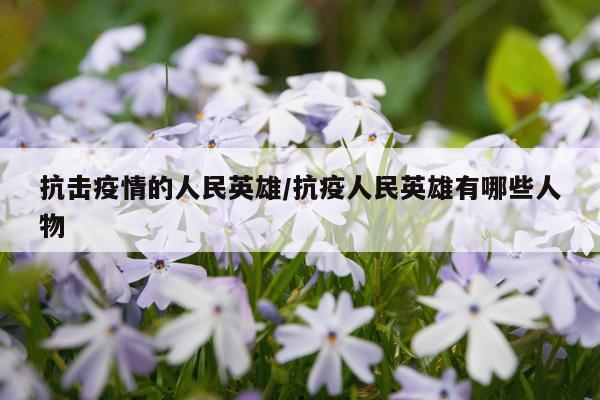 抗击疫情的人民英雄/抗疫人民英雄有哪些人物
