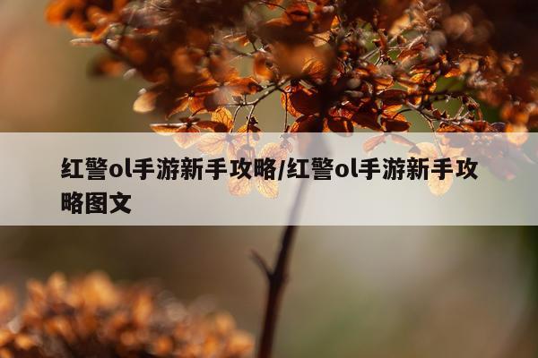 红警ol手游新手攻略/红警ol手游新手攻略图文