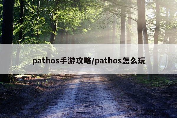 pathos手游攻略/pathos怎么玩
