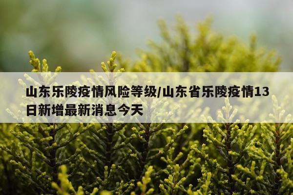 山东乐陵疫情风险等级/山东省乐陵疫情13日新增最新消息今天