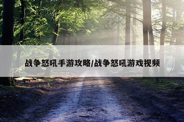 战争怒吼手游攻略/战争怒吼游戏视频