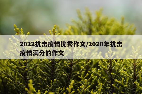 2022抗击疫情优秀作文/2020年抗击疫情满分的作文